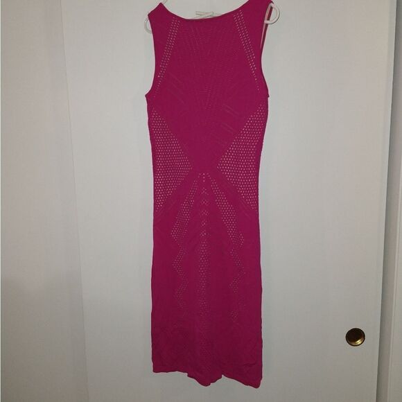 NY and Co Hot Pink Knit Dress - Picture 3 of 7